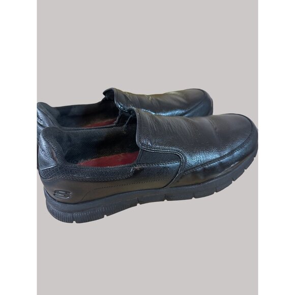 Skechers Size 12 Mens Black Synthetic Slip-Resistant Work Loafers - Picture 2 of 16